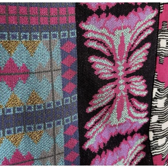 Custo Barcelona Y2K Geo Pattern Kimono Sleeve Mini Dress Size S - Picture 9 of 16